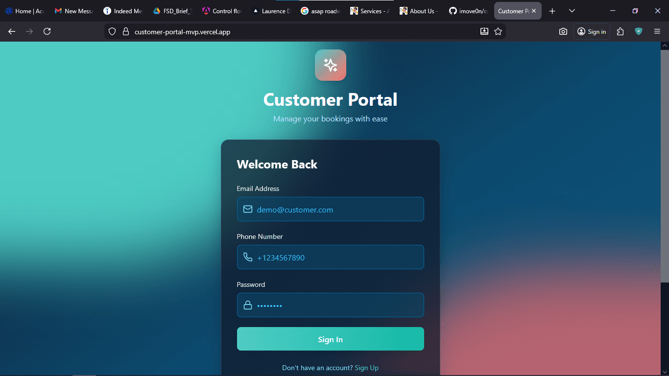 ASAP Roadworthys Customer Portal